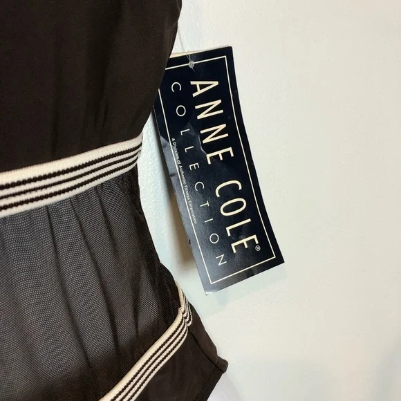 NWT Anne Cole Colorblock Swimsuit w/ Mesh Inserts and Matching Skirt - Picture 5 of 12